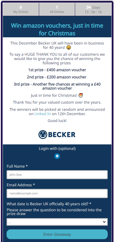 Win amazon vouchers, just in time for Christmas